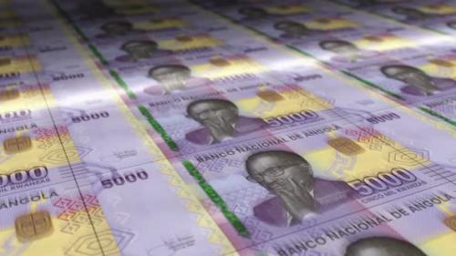 Videohive - Angola Kwanza money sheet printing seamless loop - 43194828 - 43194828