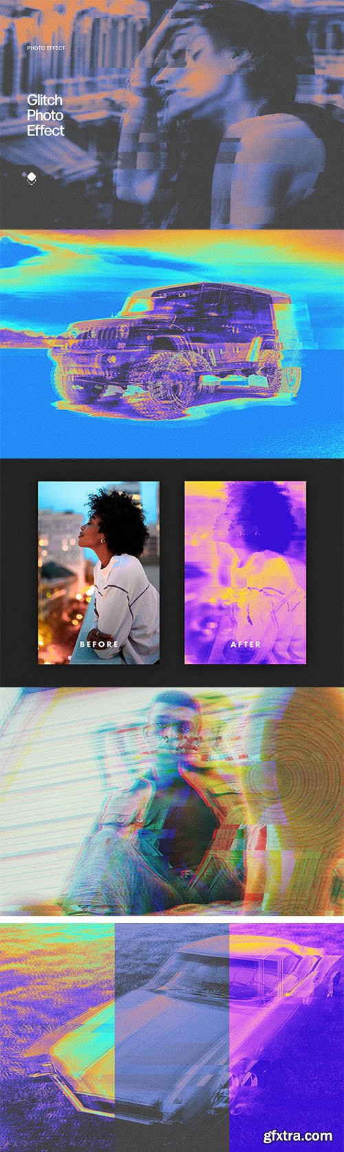 Glitch Photo Effect for Photoshop