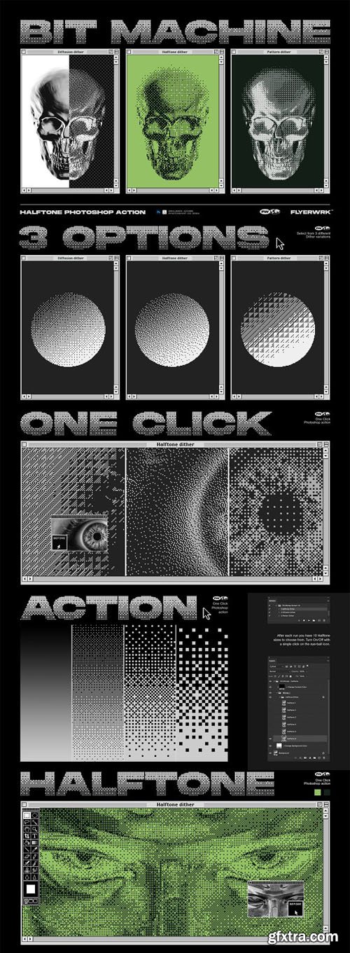 Bit Machine - Halftone Photoshop Action