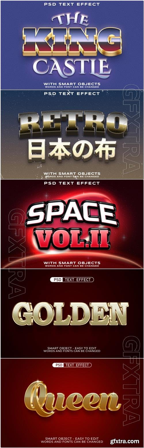 Psd style text effect editable set vol 140