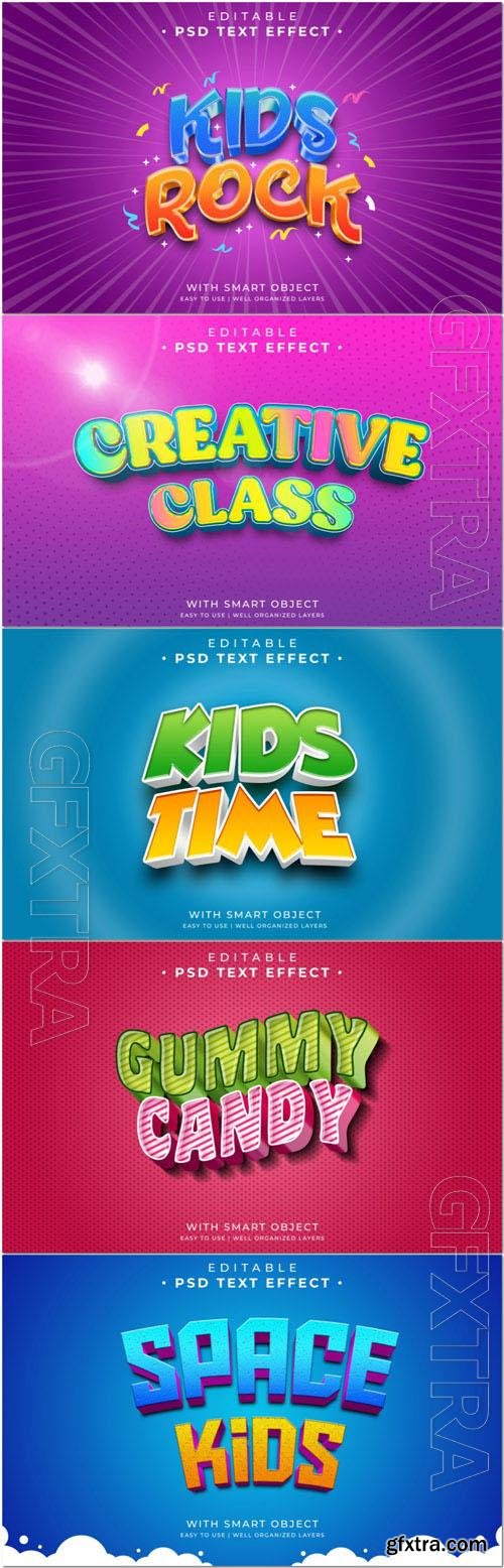 Psd style text effect editable set vol 138