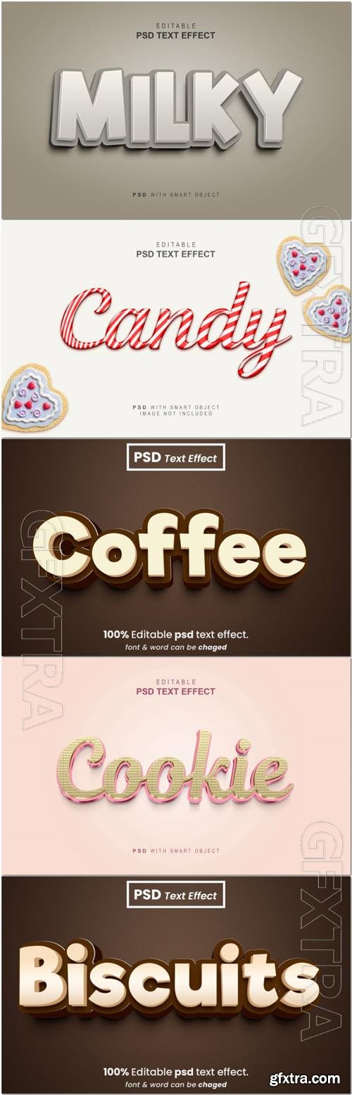 Psd style text effect editable set vol 133