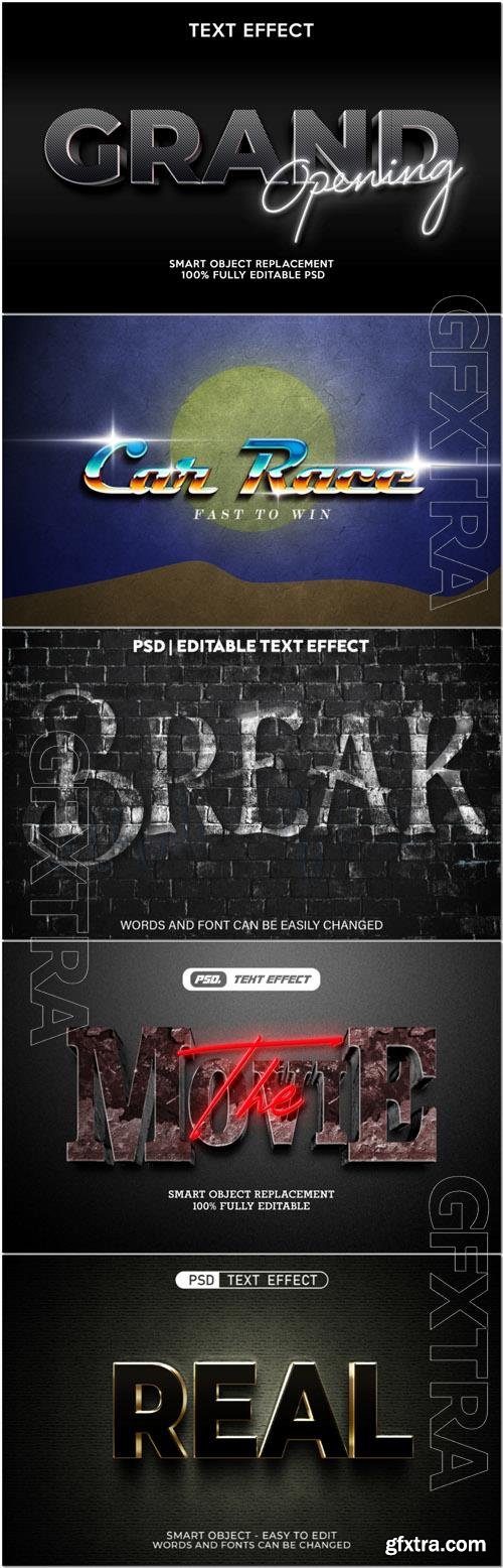 Psd style text effect editable set vol 141