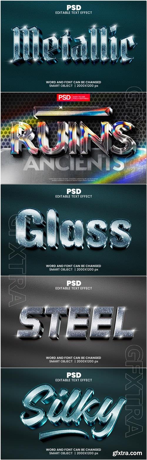 Psd style text effect editable set vol 139