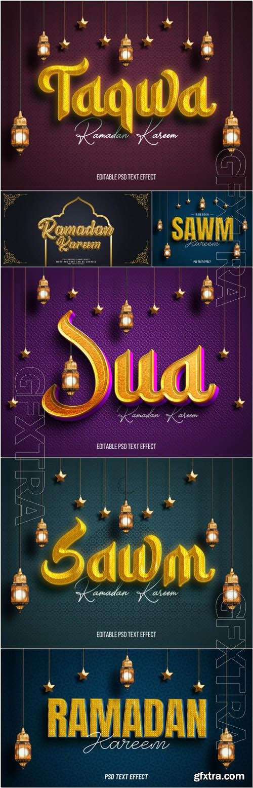 Psd style text effect editable set vol 134