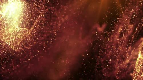 Videohive - Golden Particles Background - 43178940 - 43178940