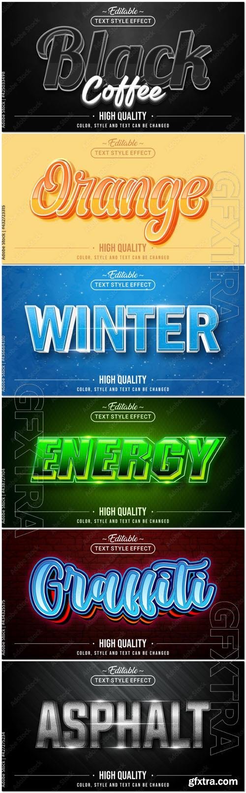 Vector 3d text editable, text effect font vol 27