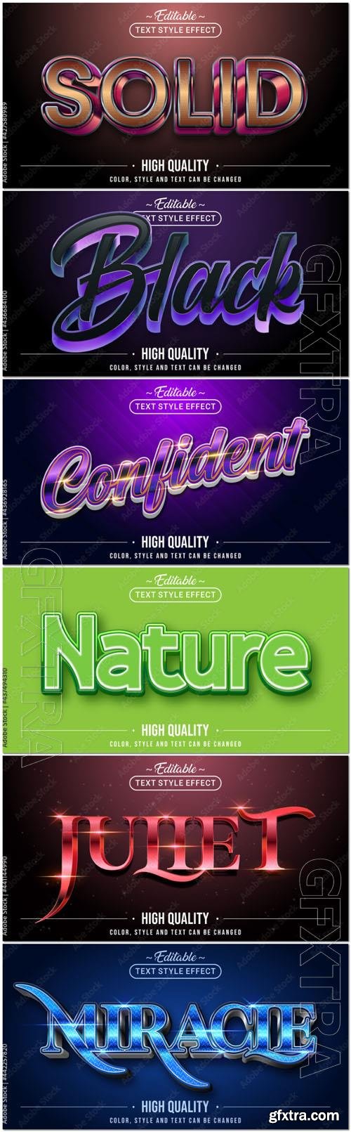 Vector 3d text editable, text effect font vol 28