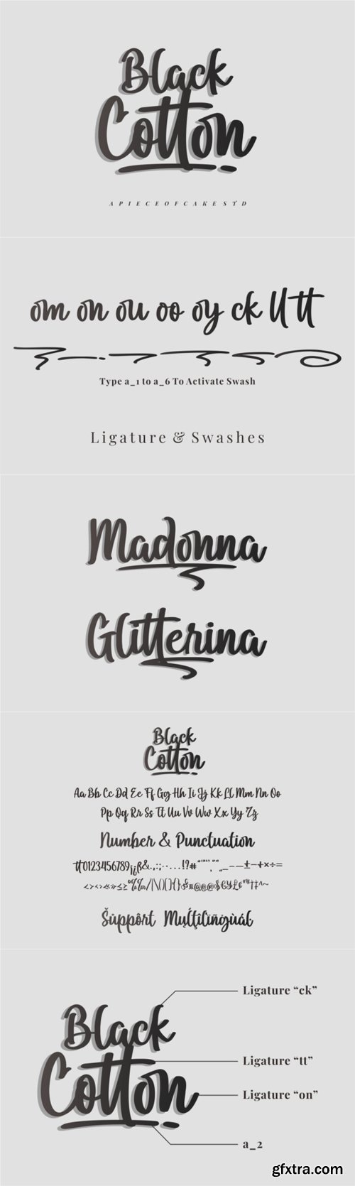 Black Cotton - Delicate Handwritten Font