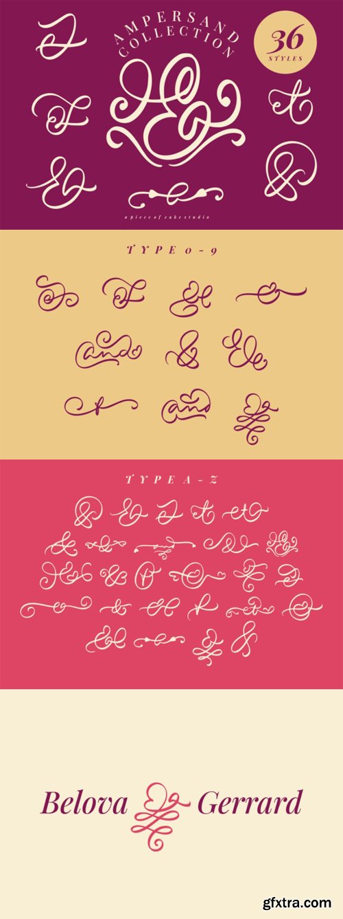 Ampersand Collection V1 - Delicate Handwritten Dingbats Font