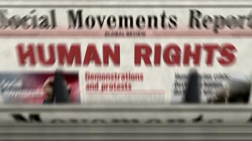 Videohive - Human rights universal freedom newspaper printing press - 43180561 - 43180561
