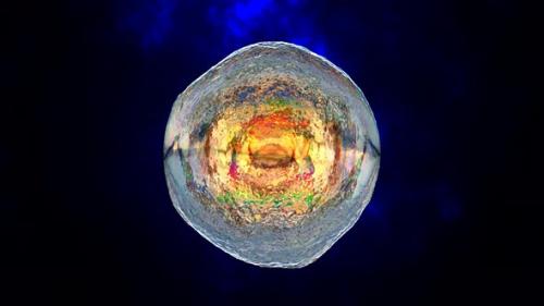 Videohive - Abstract round sphere liquid iridescent soap bubble futuristic, abstract background. Video 4k - 43180793 - 43180793