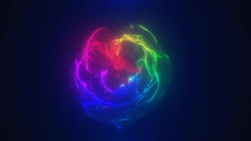 Videohive - Abstract multicolored rainbow energy sphere transparent round bright glowing, magical abstract - 43180800 - 43180800