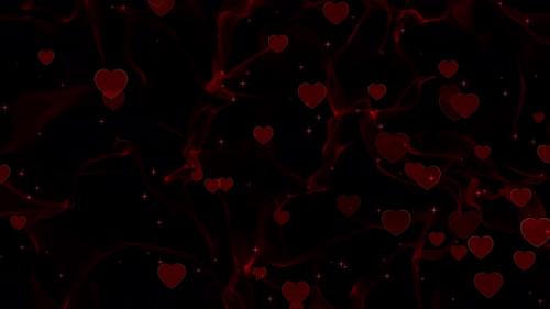 Videohive - Hearts with Smoke Background - 43185036 - 43185036