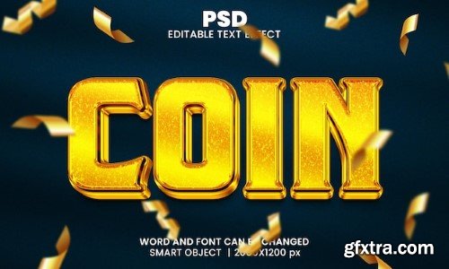 Coin luxury 3d editable text effect