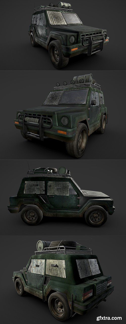 Post Apocalyptic Gurgel 3D model