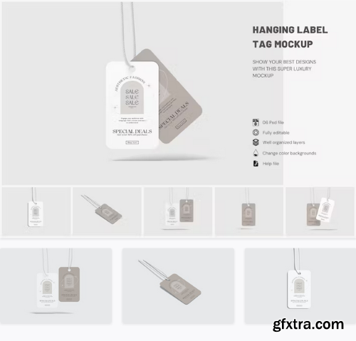 Hanging Label Tag Mockup