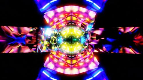 Videohive - colorful cosmic fractal tunnel with reflect lighting vj loop - 43185703 - 43185703