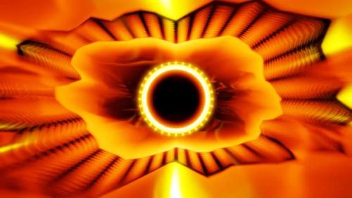 Videohive - rotating shining cylinder in an orange tunnel vj loop - 43185732 - 43185732