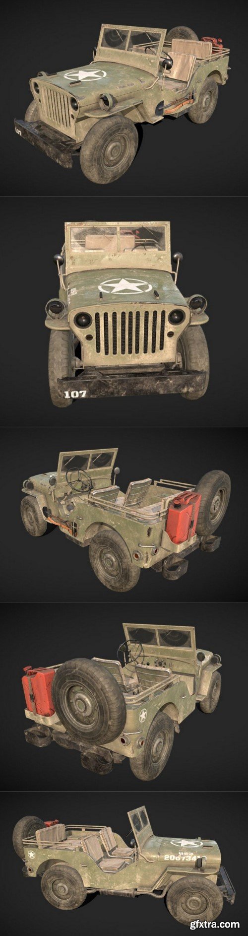 Willy Jeep 3D Model