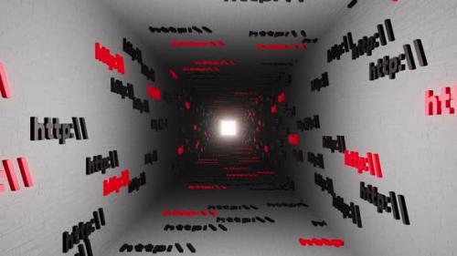 Videohive - Http symbol sign in white tunnel background 3d render. Hypertext transfer protocol secure web 3 - 43189791 - 43189791