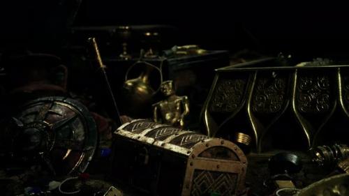 Videohive - Jewels and Gold Coins in the Dark - 43206958 - 43206958