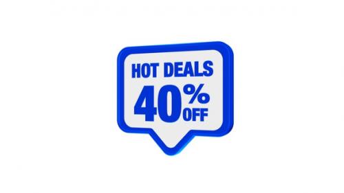 Videohive - Hot Deals Discount Badge 40 Percent Off - 43220151 - 43220151