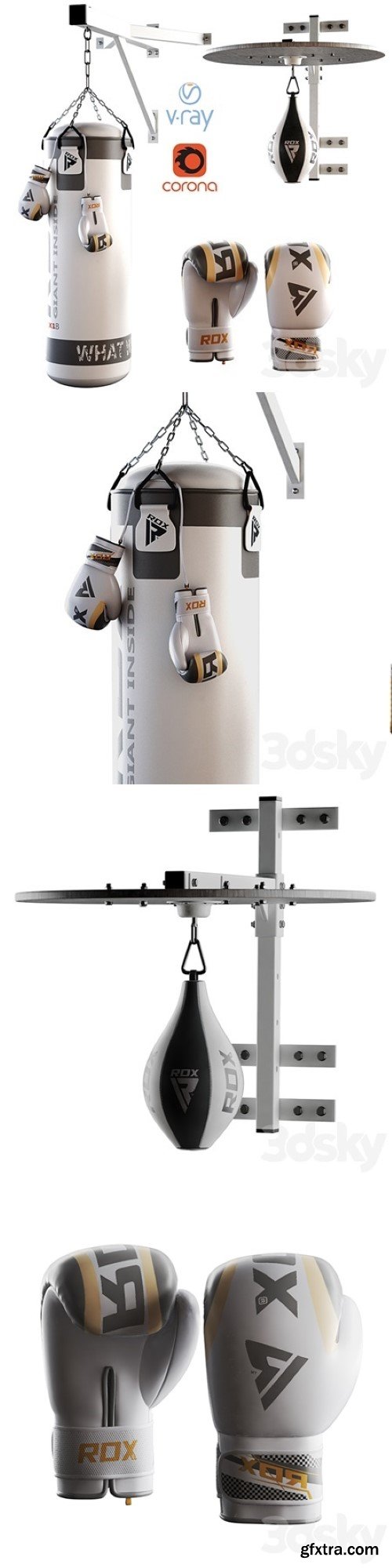 Set Punching bag and gloves from ROX_2