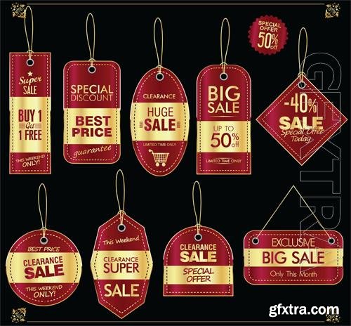 Super sale golden retro price tag set