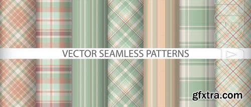 Vector set vector textile plaid background texture check seamless pattern tartan fabric