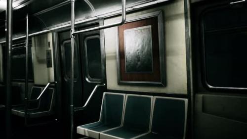 Videohive - Empty Subway Wagon Using New York City Public Transportation System - 43242558 - 43242558