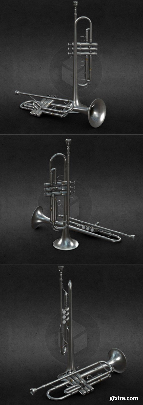 Trumpet - musical instrument 3D model