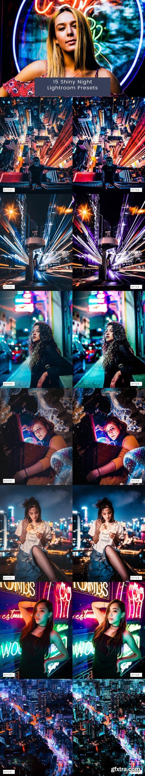 15 Shiny Night Lightroom Presets