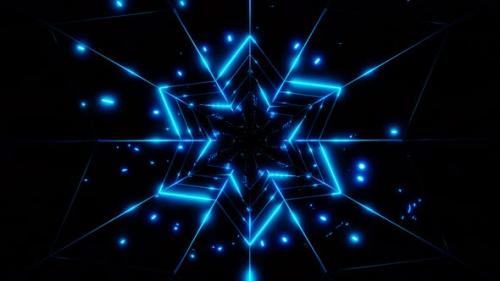 Videohive - blue shiny fractal with light particles vj loop - 43208425 - 43208425