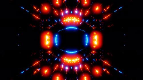 Videohive - red blue flashing light tunnel vj loop template - 43208428 - 43208428