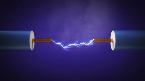 Videohive - Electricity spark and smoke between two copper wires. Two electrical cables making contact. - 43212110 - 43212110