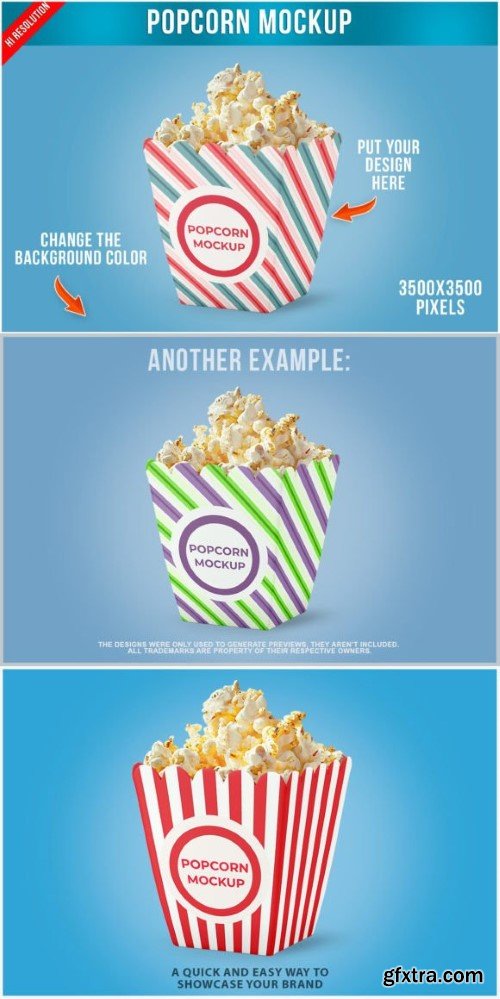 Popcorn Bag Mockup