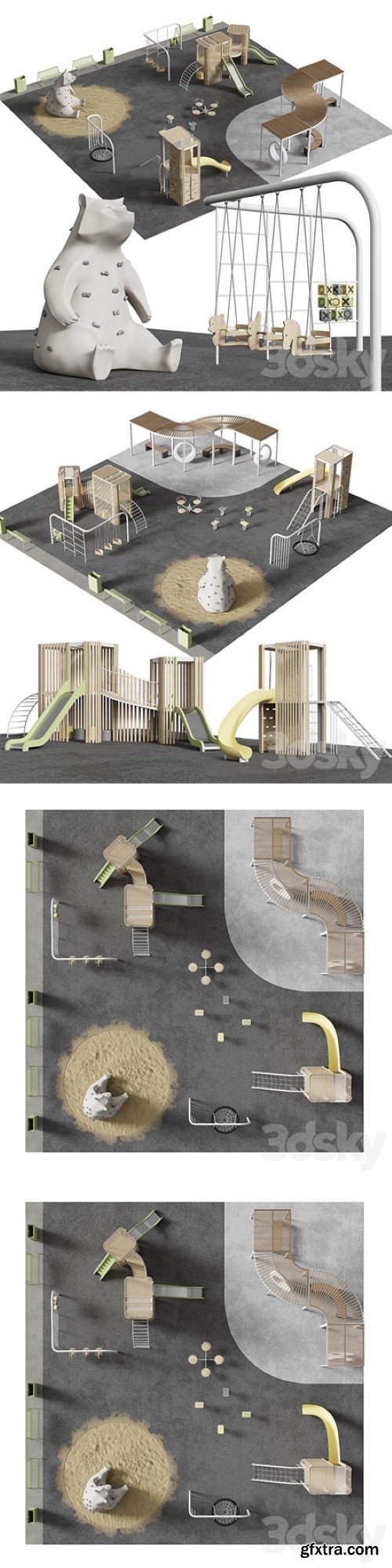 Modern playground 3D Model