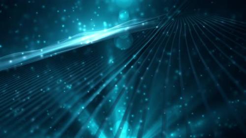 Videohive - 3d Blue light particles background - 43223948 - 43223948