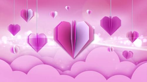 Videohive - Pink Paper Heart - 43241702 - 43241702