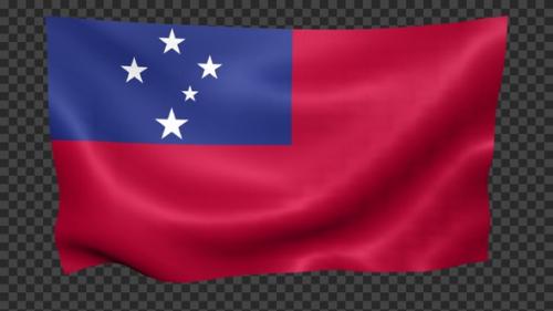 Videohive - Samoa Flag Waving Looped - 43252834 - 43252834