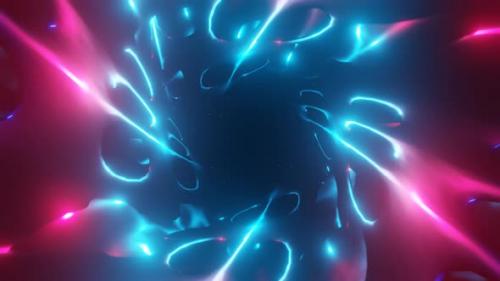 Videohive - purple blue electrical glow energy in a spiral tunnel vj loop 3d background - 43253590 - 43253590