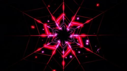 Videohive - red space fractal star visual music template background vj loop - 43253594 - 43253594