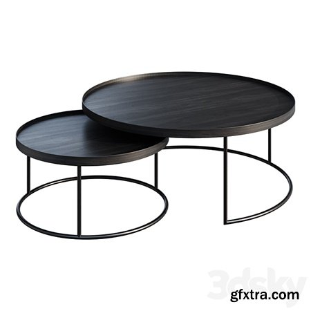 Coffee table ETHNICRAFT ROUND TRAY TABLE, SET VAN 2 coffee table