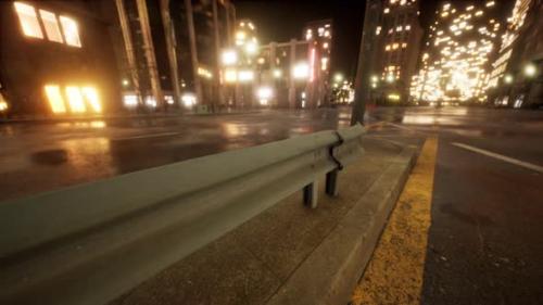 Videohive - Beautiful Hyperlapse Timelapse of Night Miami City Traffic - 43275209 - 43275209