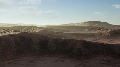 Videohive - Sunset Over the Sand Dunes in the Desert - 43275511 - 43275511