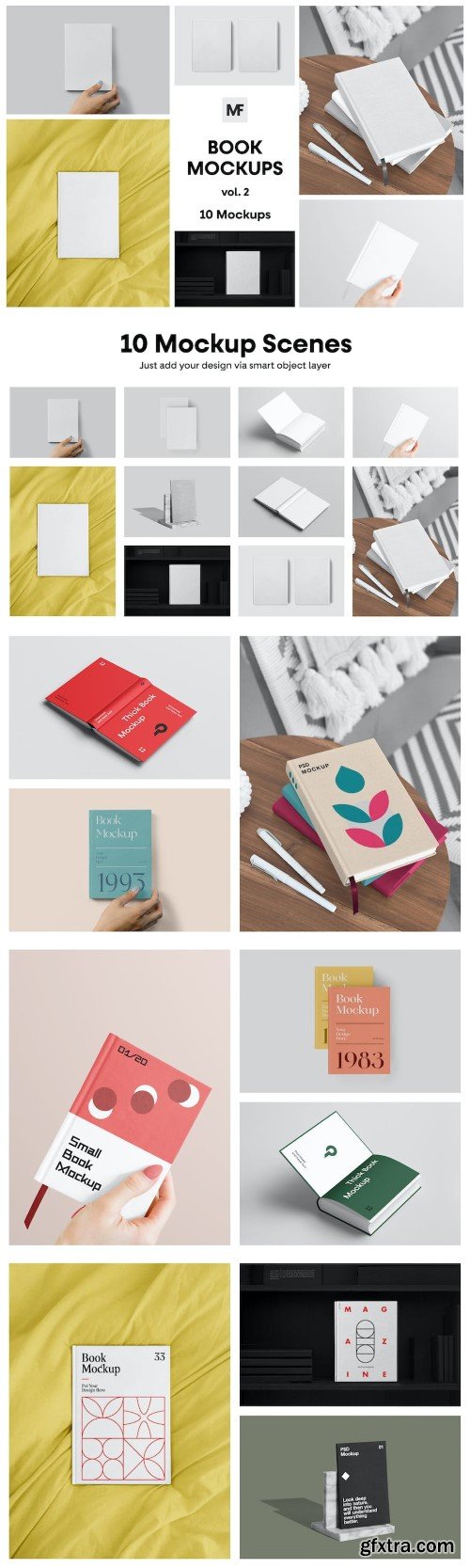 Various Book Mockups vol.02