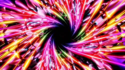 Videohive - abstract background colorful sci-fi spiral tunnel for music visualization vj loop - 43281249 - 43281249