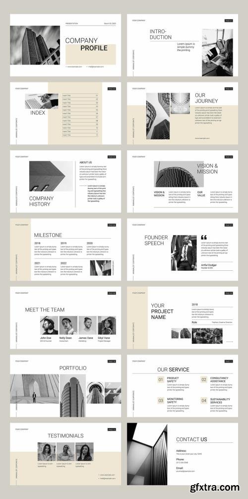 Company Profile Presentation Layout 532557293