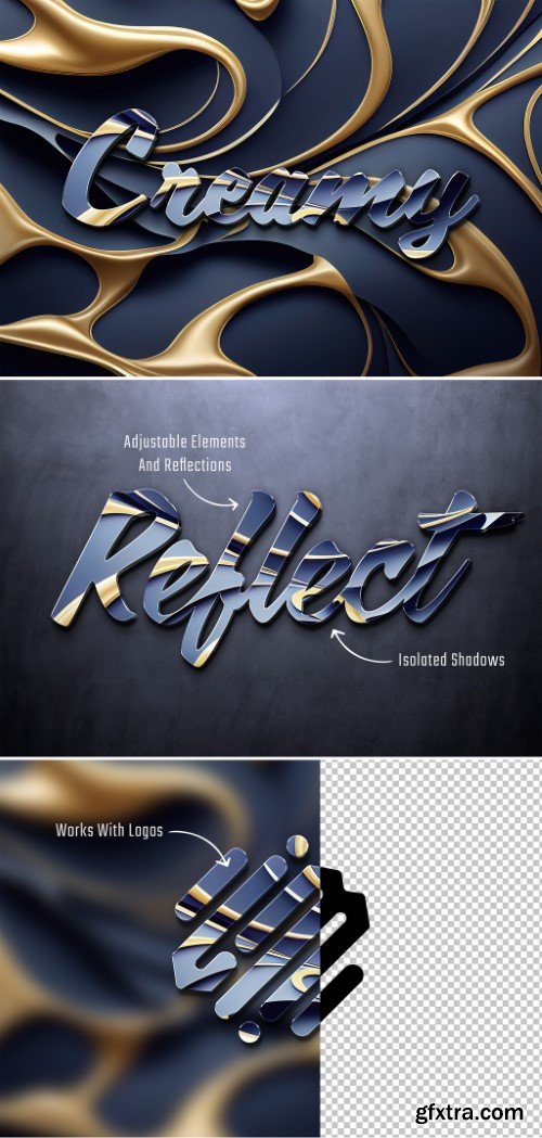 3D Glossy Text Effect on Creamy Texture Mockup